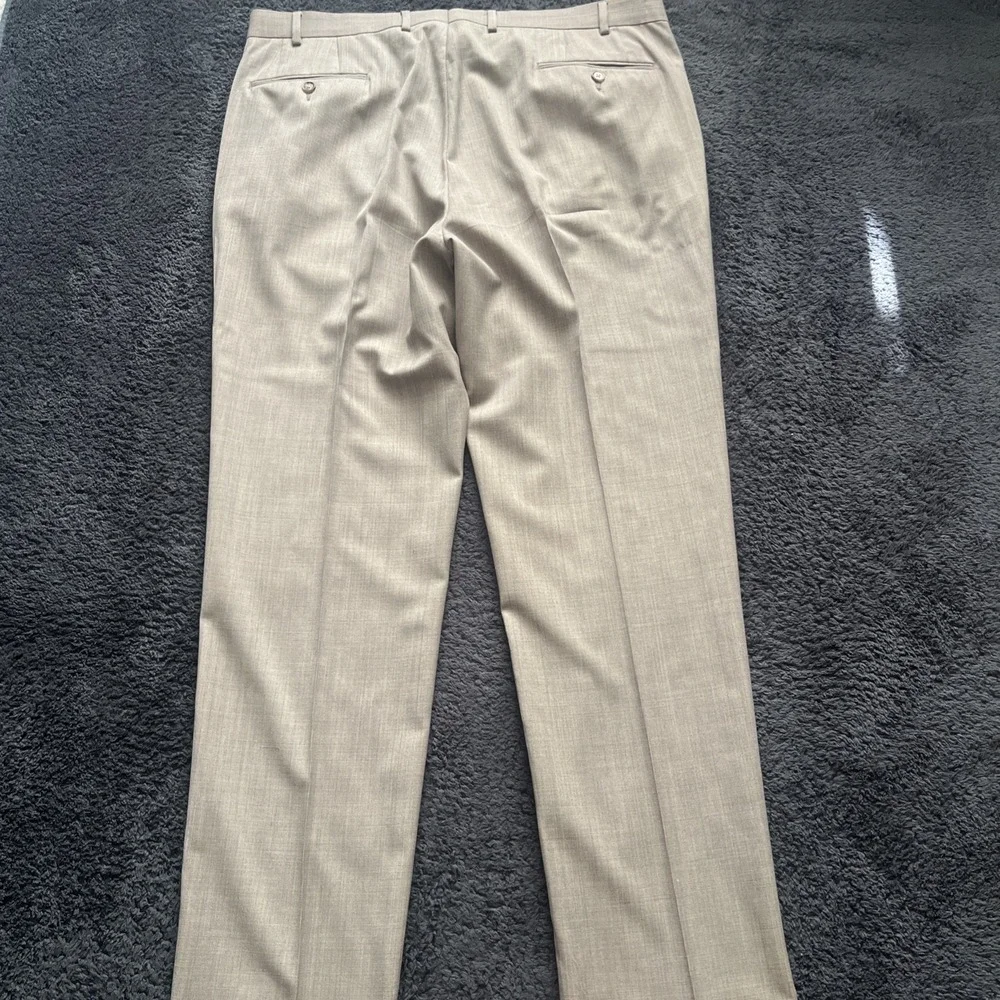 lauren ralph lauren trousers men's 38X32 brown wool blend pants business luxury
